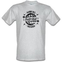 Hawkins Radio Club male t-shirt.