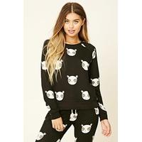 happy panda print pyjama tee