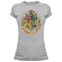 Harry Potter Hogwarts Crest Skinny Fit T-Shirt - L