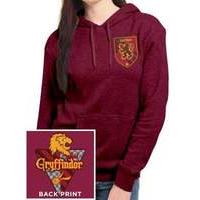 harry potter house gryffindor fitted hooded sweatshirt medium