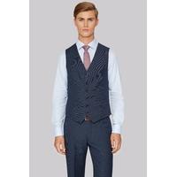 Hardy Amies Tailored Fit Indigo Semi Plain Waistcoat