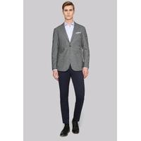 Hardy Amies Tailored Fit Grey Micro Check Jacket