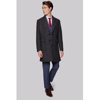 Hardy Amies Tailored Fit Charcoal Wool Overcoat