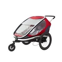 hamax outback child transport trailer red grey black with stroller whe ...