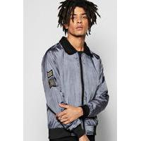 Harrington Jacket with Borg Collar - charcoal