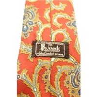 Harrods Red Silk Tie