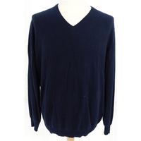 Hackett London Size L High Quality Soft and Luxurious Pure Cashmere Navy Jumper