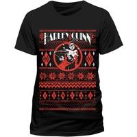 Harley Quinn - Fair Isle Unisex X-Large T-Shirt - Black