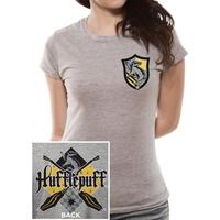 Harry Potter - House Hufflepuff Women\'s Large T-Shirt - Grey