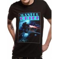 Halo 5 Master Chief Neon Men\'s XX-Large T-Shirt - Black