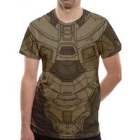Halo 5 - Master Chief Cosplay Belt Men\'s Small T-Shirt - Green