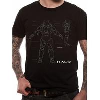 Halo 5 Anatomy T-Shirt Medium - Black