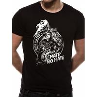 hate no hate ride or die mens large t shirt black