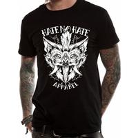 Hate No Hate - Bat Halloween Men\'s Small T-Shirt - Black