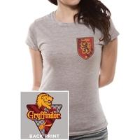 harry potter house gryffindor womens large t shirt grey