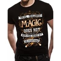 harry potter magic wands mens medium t shirt black