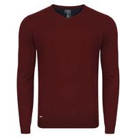 hamar v neck jumper in oxblood kensington eastside