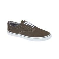 Harvard Lace Up Canvas Trainers In Khaki