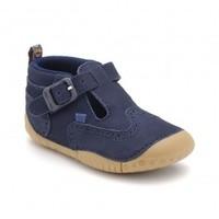 harry navy blue nubuck buckle t bar pre walkers