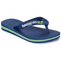 Havaianas BRASIL LOGO girls\'s Children\'s Flip flops / Sandals in blue