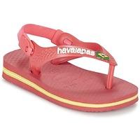 Havaianas BABY BRASIL LOGO girls\'s Children\'s Flip flops / Sandals in pink