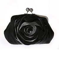 Hand bag fold silk chiffon lace flowers dress package The chain bride package single shoulder bag