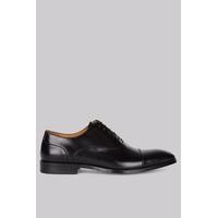 Hardy Amies Black Toe Cap Derby Shoes