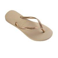 havaianas slim flip flops sand grey light golden