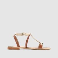 haquina leather sandals with ankle strap