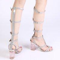 hattie strap high heels patent grey