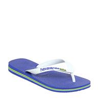 havaianas brasil logo marine blue rubber