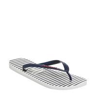 havaianas top nautical flip flop white navy blue stripe