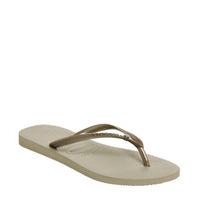 havaianas slim crystal glamour gold rubber