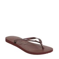 havaianas slim crystal glamour flip flops grape wine