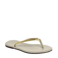 Havaianas Slim You Metallic Flip Flop SAND GREY LIGHT GOLD