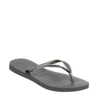 Havaianas Slim Metal Crystal Flip Flop STEEL GREY BRIGHT SILVER