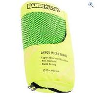 handy heroes large microfibre towel 120cm x 60cm colour green