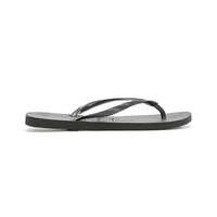 havaianas black logo womens flip flop