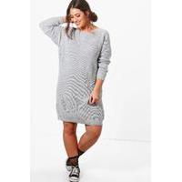 Harley Knitted Slouchy Dress - silver