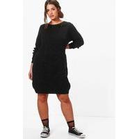 Harley Knitted Slouchy Dress - black