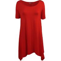 Hannah Short Sleeve Swing Top - Red