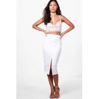 Harness Lace Bralet & Midi Skirt Co-Ord - ivory