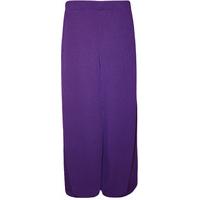 Hanna Plain Palazzo Trousers - Purple