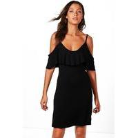 Harriet Frill Strappy Dress - black