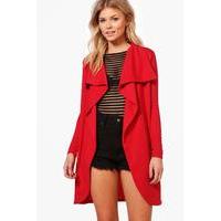 Hannah Ponte Wrao Front Duster Jacket - red