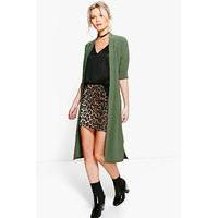 Harriet Turn Up Cuff Duster - khaki