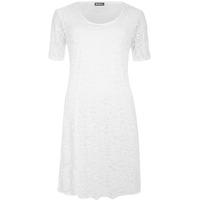 Haven Floral Lace Short Sleeve Dress - White