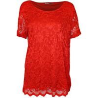 Haleigh Lined Lace Top - Red