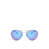 Hannah Blue Mirrored Aviator Sunglasses