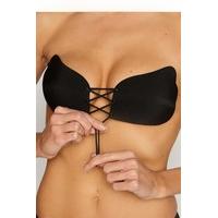 Harley Black Lace Up Stick On Push Up Bra